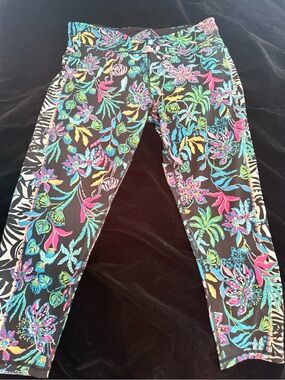 Lilly Pulitzer Luxletic weekender high rise Active Leggings - Black/multi Print
